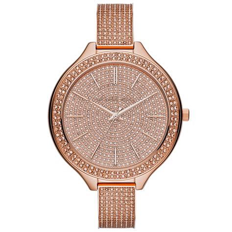 michael kors runway watch gold with glitz